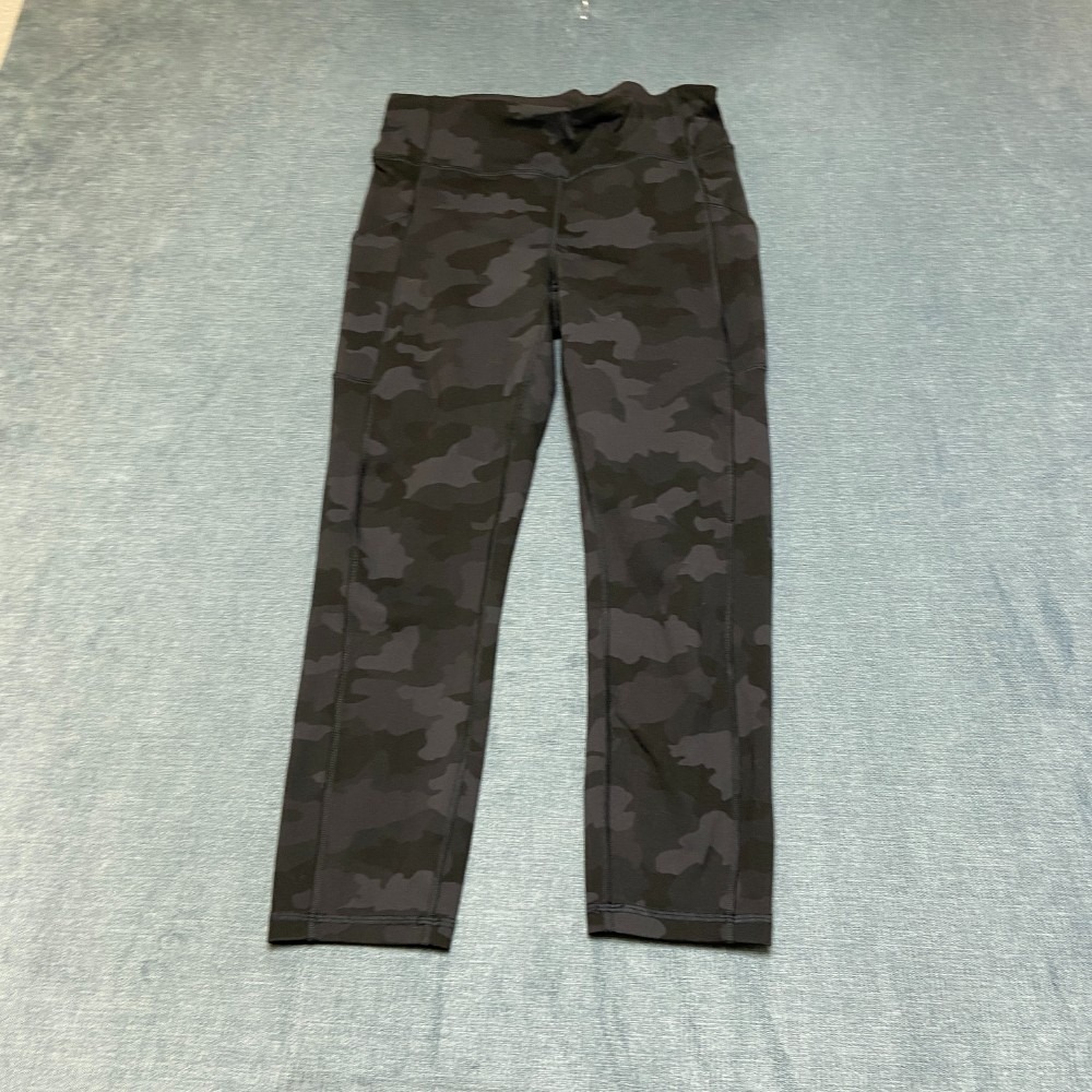 Lululemon Leggings Womens 26x22 Black Camouflage High Waisted Performance Yoga